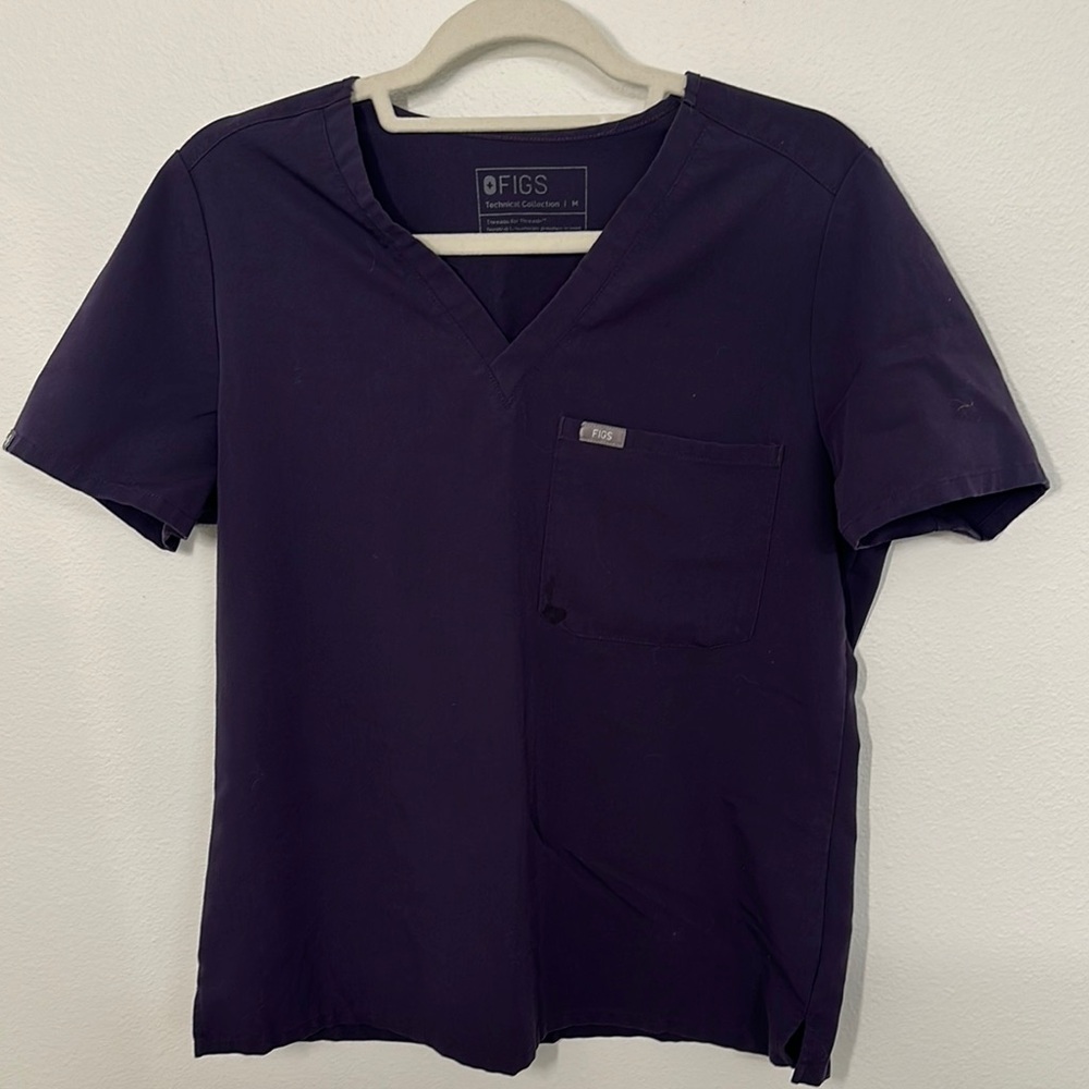 Figs Purple V-Neck scrub top
